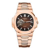 Nautilus Rose Gold Chocolate Open Heart