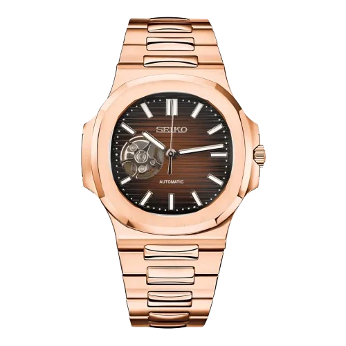 Nautilus Rose Gold Chocolate Open Heart
